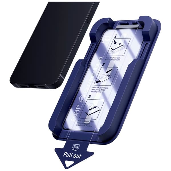 3mk Härdat Glas Skärmskydd iPhone 16 Pro med Applicator - Svart