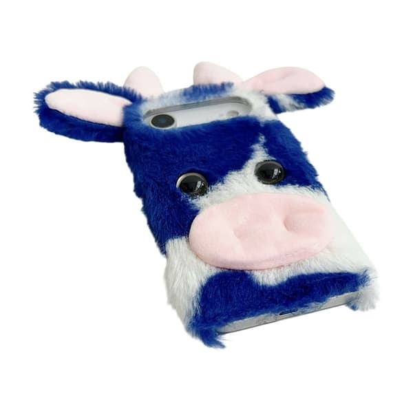 Mobilskal till iPhone Air Fluffy Cute Cow Plush TPU - Blå Blå