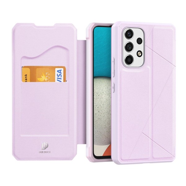 Dux Ducis Galaxy A73 Wallet Case Skin X -kotelo - vaaleanpunainen