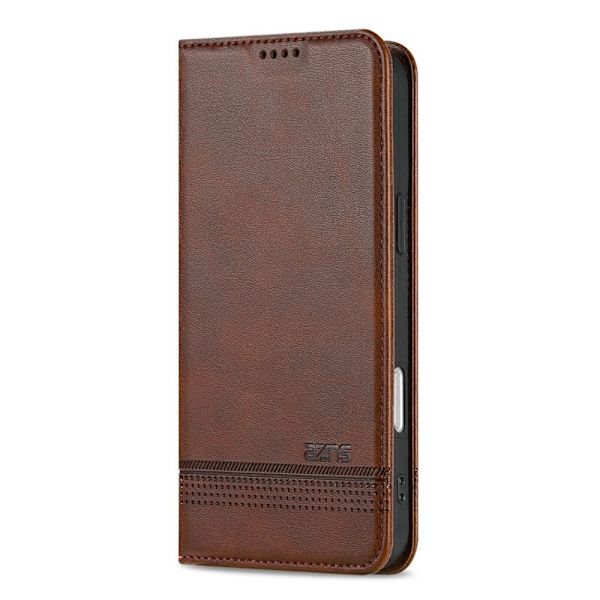 AZNS iPhone Air Plånboksfodral Konstläder - Brun