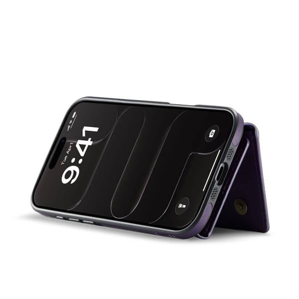 DG.MING M5 Series iPhone Air Plånboksfodral Konstläder Magnetiskt Lila