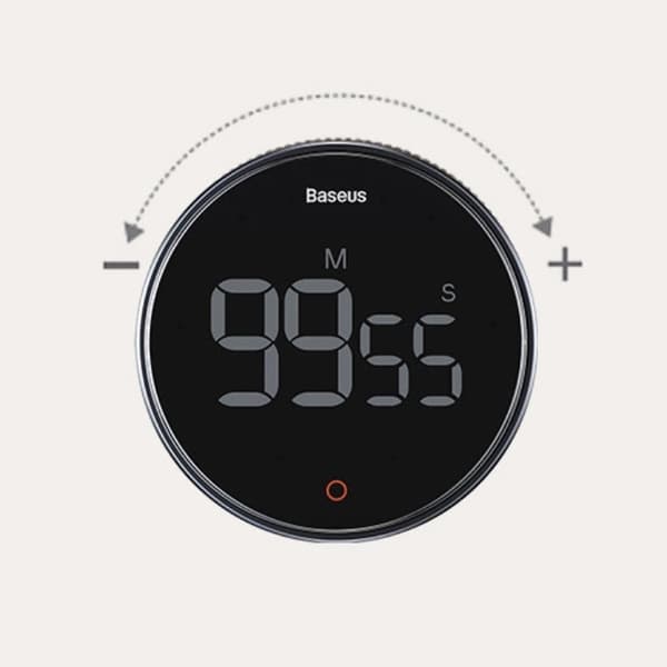 BASEUS Heyo Pro Roterande Elektronisk Timer - Grå Grå