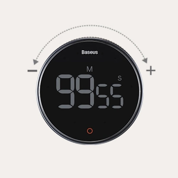 BASEUS Heyo Pro Roterende Elektronisk Timer - Grå Grå