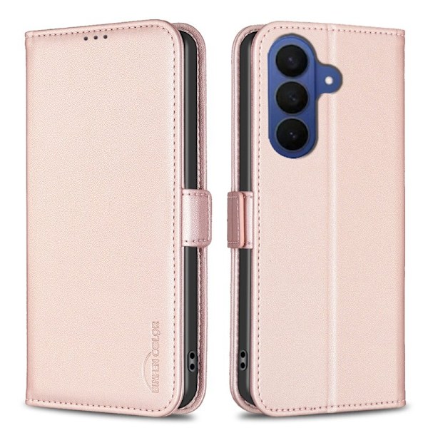 BINFEN Samsung Galaxy S26 Pro Plånboksfodral Konstläder Flip Folio - Rosa
