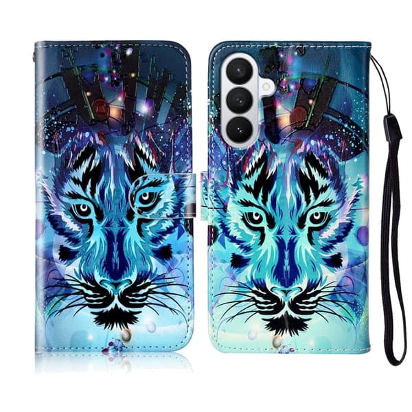 Plånboksfodral för Samsung Galaxy S26 Plus Konstläder med rem - Wolf