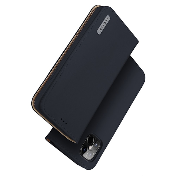 DUX DUCIS Äkta Läder Plånboksfodral iPhone 12 Pro Max - Blå Blå