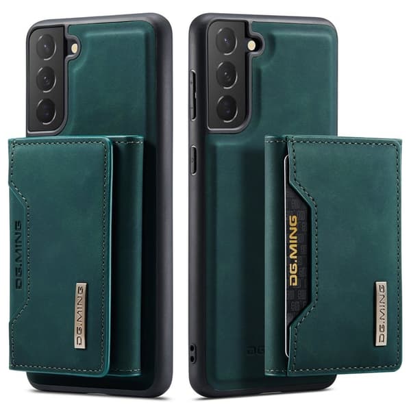 DG.MING Konstläder Plånboksfodral för Samsung Galaxy S22+ 5G - Grön