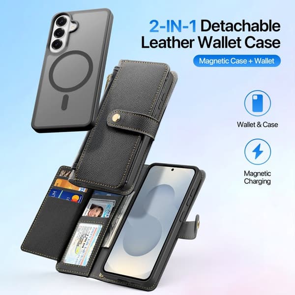 Dux Ducis Plånboksfodral för Samsung Galaxy S26 Plus Äkta läder Magnetiskt