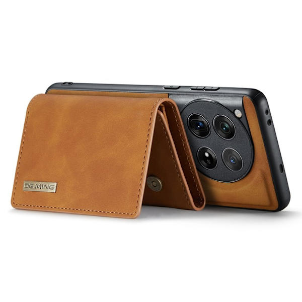 DG.MING OnePlus 12 5G Konstläder Plånboksfodral - Brun