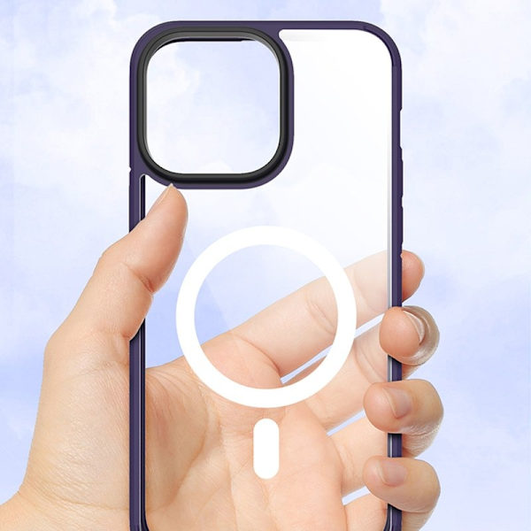 X-LEVEL Crystal Clear Slim Mobilskal för iPhone 15 Pro Max - Grå