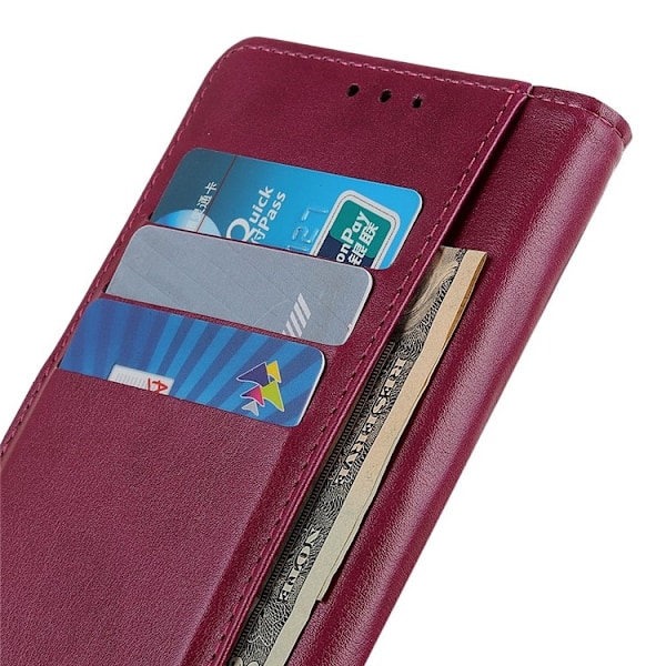 KHAZNEH Galaxy S23 Plus Plånboksfodral Stand Flip PU Läder - Röd