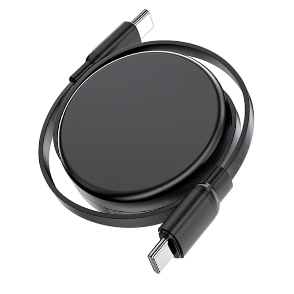 Acefast Retractable C13-03 USB-C - USB-C 60W Kabel Svart