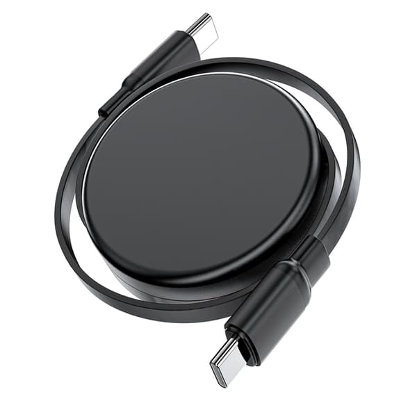 Acefast udtrækkeligt C13-03 USB-C til USB-C 60W kabel Black