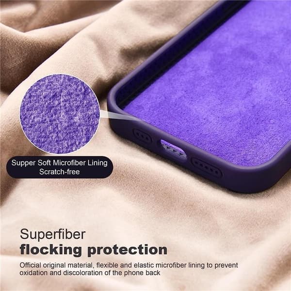 Mobilskal till iPhone 15 Pro Magsafe Liquid Silikon - Lila Lila