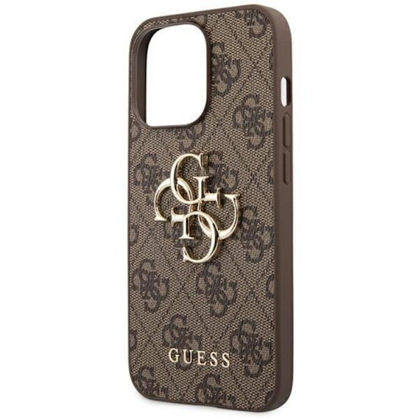 GUESS iPhone 14 Pro Skal Big Metall Logo - Brun
