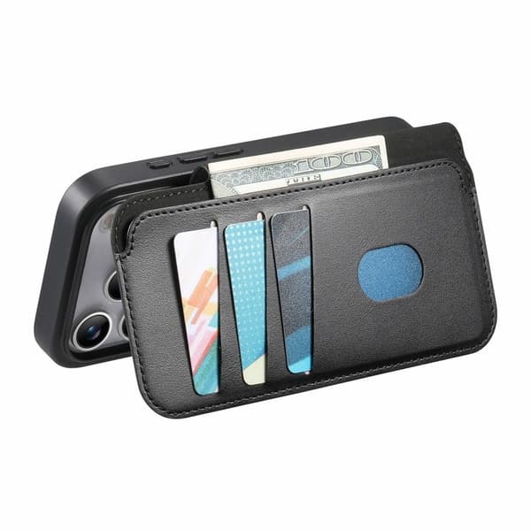 CASENEO iPhone 17 Pro Max Plånboksfodral Konstläder - Svart