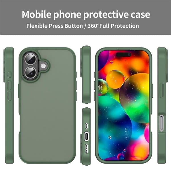 Mobilskal till iPhone 17 Skin Touch Matte - Olivgrön Grön
