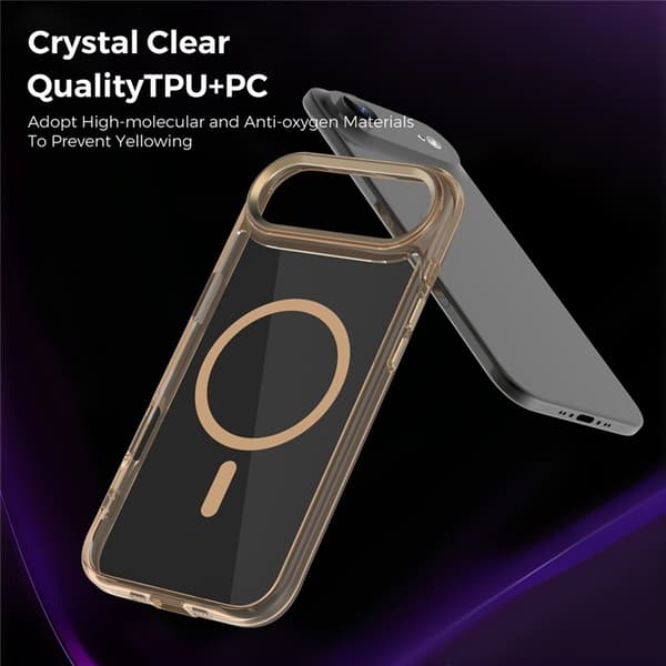 Mobilskal till iPhone Air MagSafe TPU+PC Transparent - Guld Guld