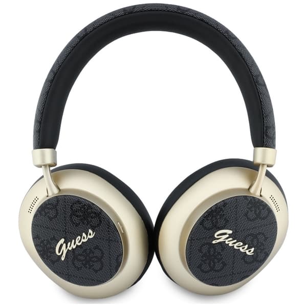 Guess On-Ear Hörlurar Bluetooth ENC 4G Gold Script Metal - Svart