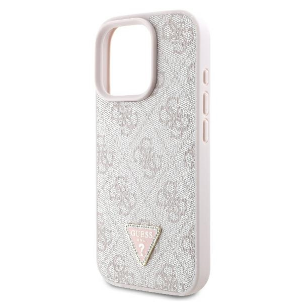 Guess Mobilskal till iPhone 16 Pro Max 4G Triangle Strass - Rosa Rosa