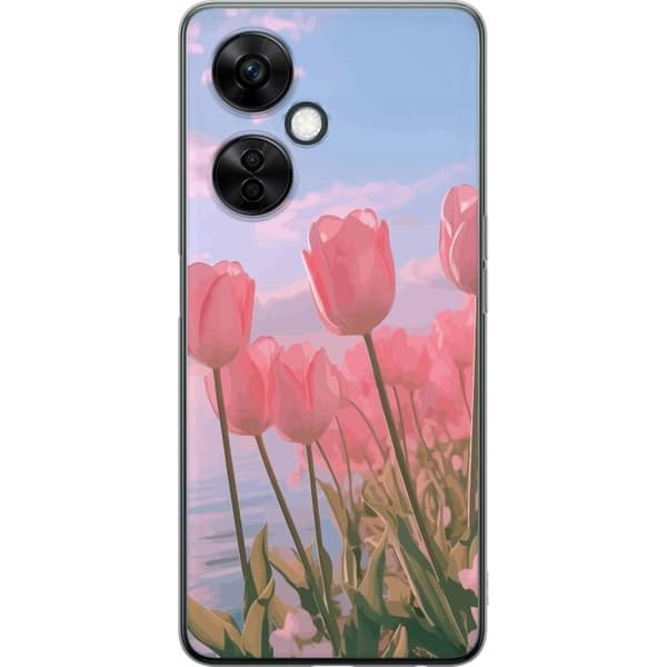 Mobilskal till OnePlus Nord CE3 med Rosa Tulpaner
