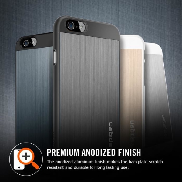 SPIGEN Aluminium Fit Skal till Apple iPhone 6/6S  (Gold)