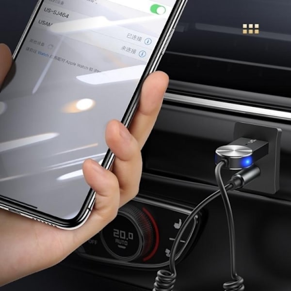 USAMS USB-A til AUX-adapter Bluetooth - plettet Svart