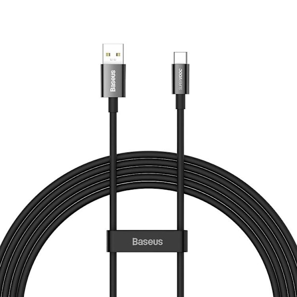 Baseus Superior SUPERVOOC USB-C till USB-A kabel 65W 2m - Svart Svart