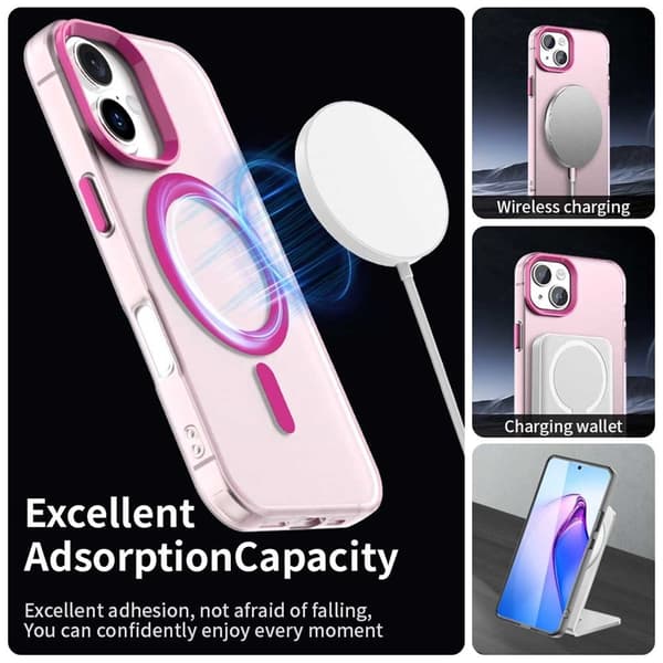 Mobilskal till iPhone 17 MagSafe Anti Drop Hybrid - Rosa Rosa
