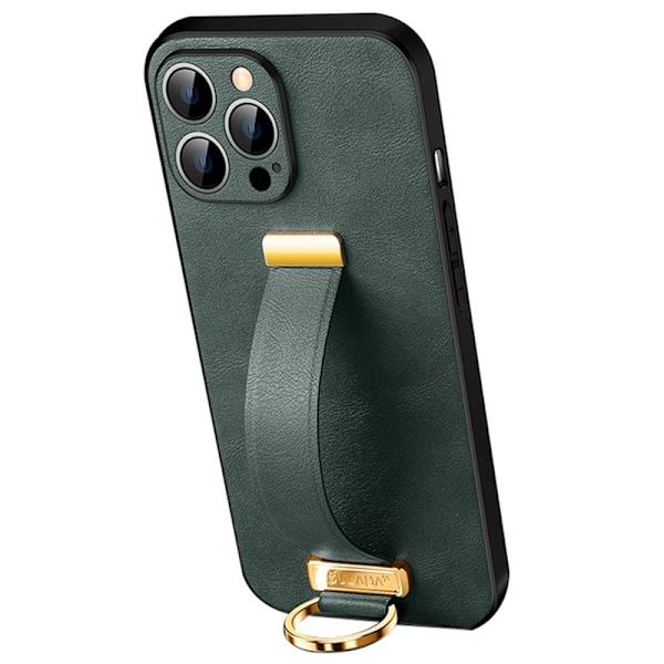 SULADA Mobilskal till iPhone 16 Pro Max Läder Grön med Handledsrem
