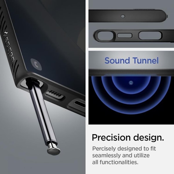 Spigen Liquid Air Skal Galaxy S22 Ultra - Matte Svart Svart