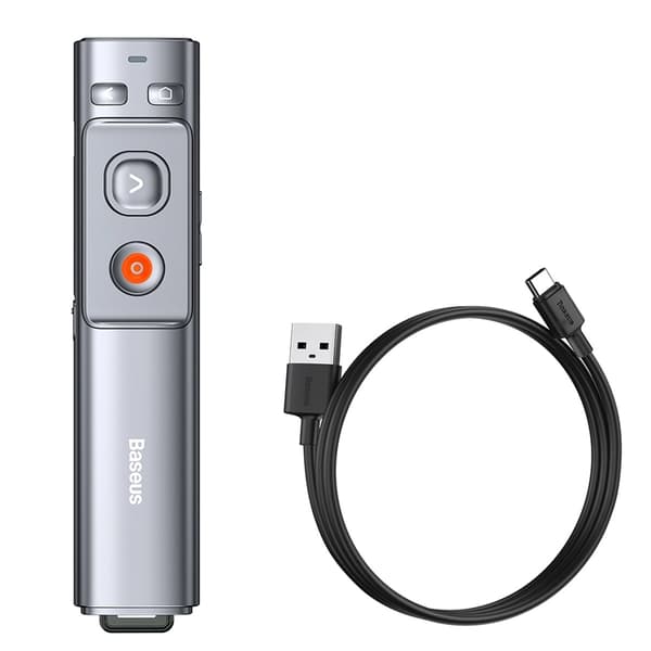 Baseus laser pointer fjärrkontroll PC (utan batteri) - Grå Grå