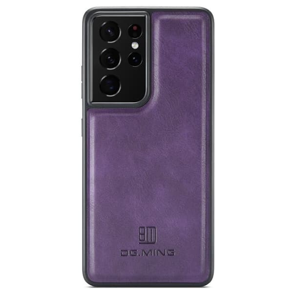 DG.MING Mobilskal till Samsung Galaxy S21 Ultra 5G Läder Coating Lila