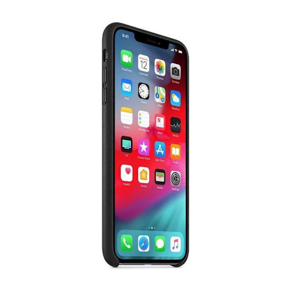 Eco Läder Skal iPhone 12 Pro Max - Svart Svart