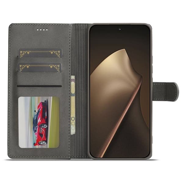 LC.IMEEKE Xiaomi 15T Plånboksfodral Konstläder - Grå