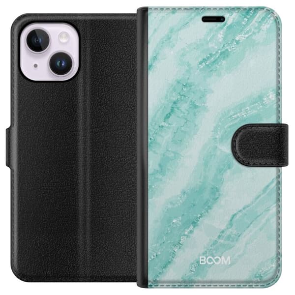 Pung Taske til Apple iPhone 15 Plus med Mint Marmor