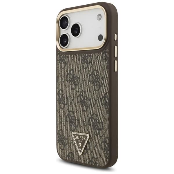 Guess Mobilskal till iPhone 17 Pro Max MagSafe 4G Triangle Logo - Brun Guld Brun
