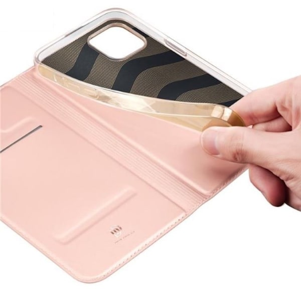 DUX DUCIS Skin Pro iPhone 15 Plus Plånboksfodral PU Läder - Rosa