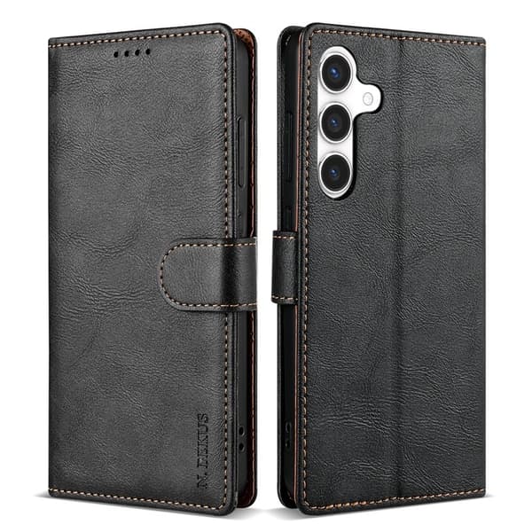 N.BEKUS Samsung Galaxy S26+ Plånboksfodral Konstläder - Svart