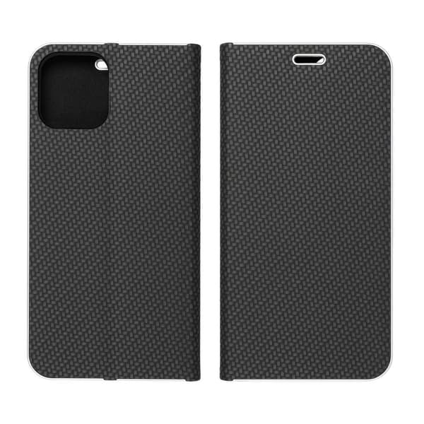 Galaxy S9 Plus Lompakkokotelo Forcell Luna Carbon - Musta Black