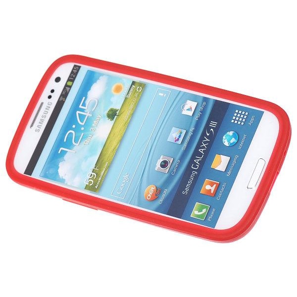 Dæk silikone etui til Samsung Galaxy S3 i9300 (rød) Red