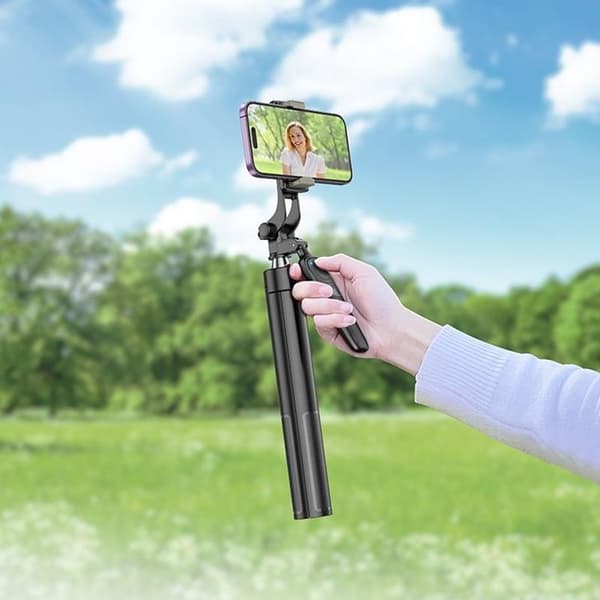 Hoco Tripod Selfie Stick Bluetooth med Fjärrkontroll K19 - Svart
