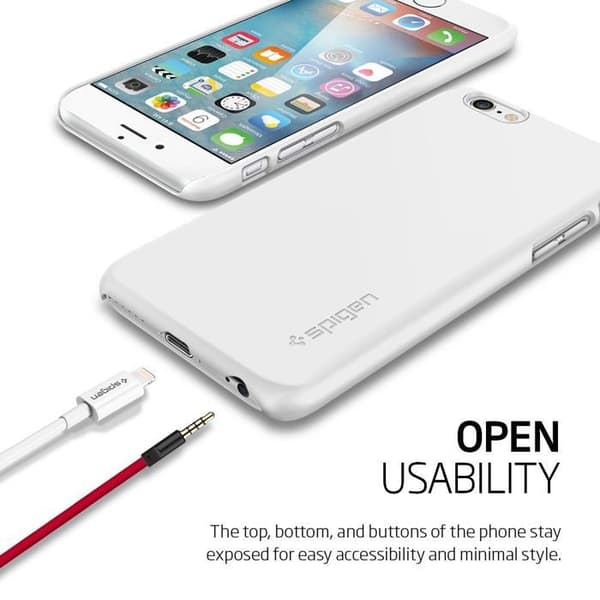 SPIGEN Ultra Thin Fit Skal till Apple iPhone 6/6S (Vit) Vit