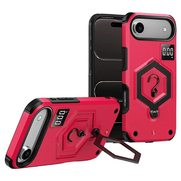 Mobilskal För iPhone Air Hexagonal Kickstand med Hook Röd