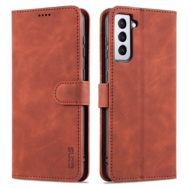 AZNS Samsung Galaxy S24 Plånboksfodral Konstläder - Brun