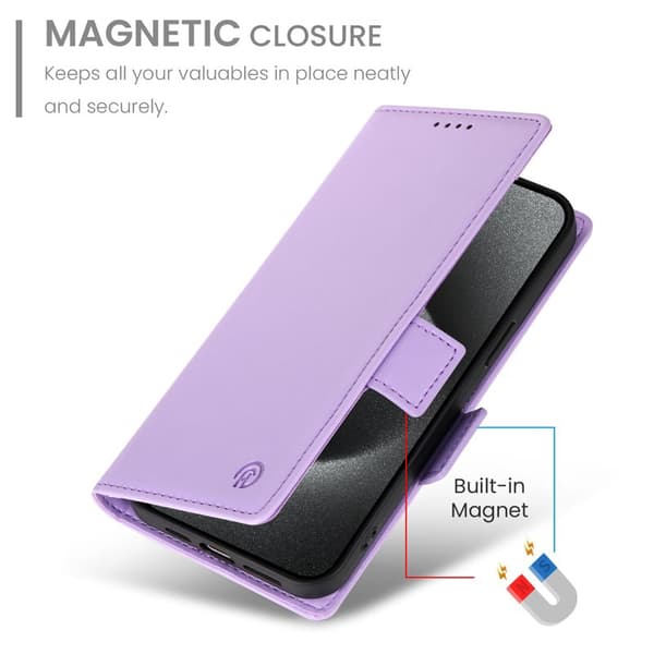 Plånboksfodral för Samsung Galaxy S26 Plus Konstläder Kickstand - Lila