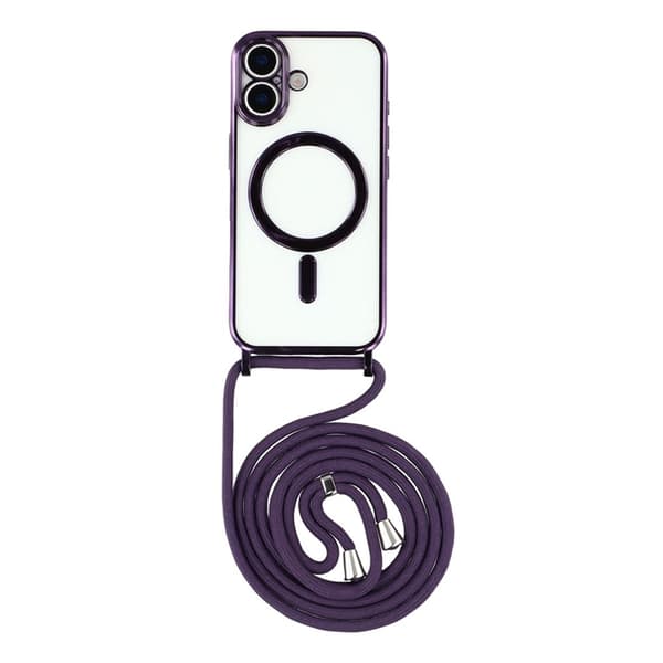 Mobilskal till iPhone 17 MagSafe Electroplating Edge TPU - Lila Lila