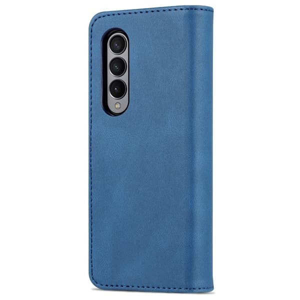 AZNS Samsung Galaxy Z Fold3 Plånboksfodral Konstläder - Blå