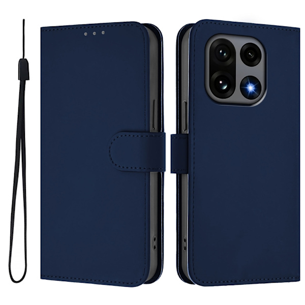 OnePlus 15 5G Plånboksfodral Solid Färg Konstläder Blå