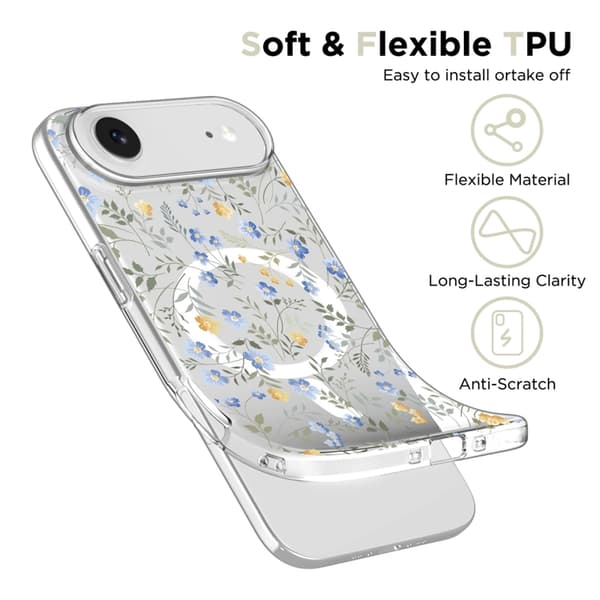 Tech-Protect iPhone Air Magsafe Flexair Telefontaske - Forårsblomster